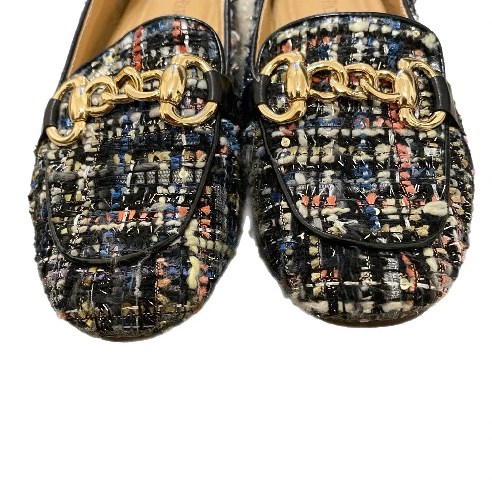Patrizia Knitknot Ballerina Flats Women 37 Boucle Tweed Classic Preppy
